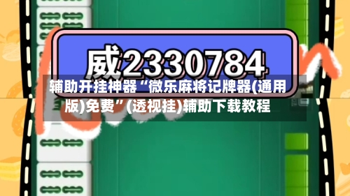 辅助开挂神器“微乐麻将记牌器(通用版)免费”(透视挂)辅助下载教程-第1张图片