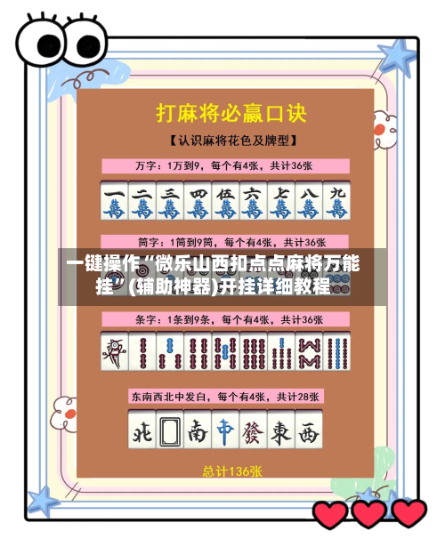 一键操作“微乐山西扣点点麻将万能挂	”(辅助神器)开挂详细教程-第1张图片