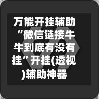 万能开挂辅助“微信链接牛牛到底有没有挂”开挂(透视)辅助神器-第2张图片