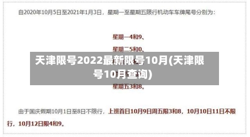 天津限号2022最新限号10月(天津限号10月查询)-第2张图片