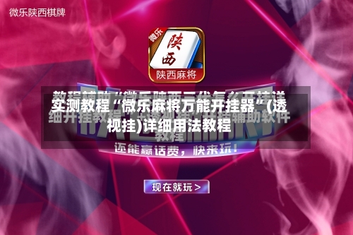 实测教程“微乐麻将万能开挂器	”(透视挂)详细用法教程-第2张图片