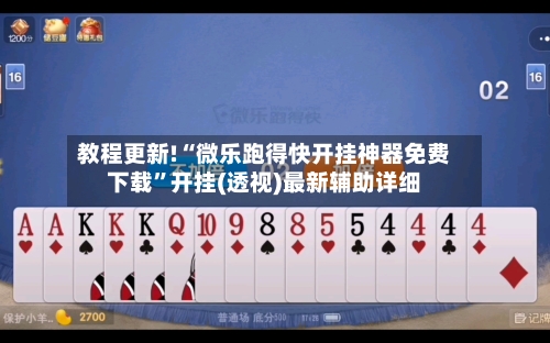 教程更新!“微乐跑得快开挂神器免费下载”开挂(透视)最新辅助详细-第3张图片