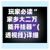 玩家必读“家乡大二万能开挂器”(透视挂)详细用法教程-第2张图片