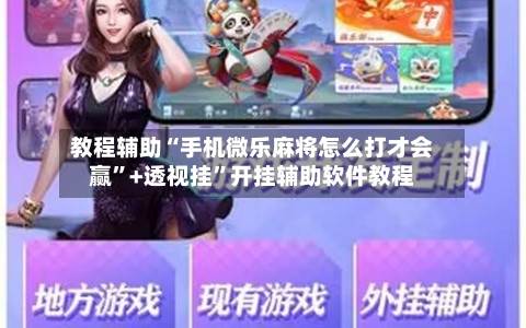 教程辅助“手机微乐麻将怎么打才会赢	”+透视挂”开挂辅助软件教程-第1张图片