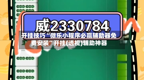 开挂技巧“微乐小程序必赢辅助器免费安装”开挂(透视)辅助神器-第2张图片