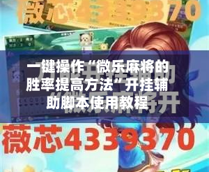 一键操作“微乐麻将的胜率提高方法	”开挂辅助脚本使用教程-第2张图片