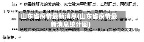 山东省疫情最新消息(山东省疫情最新消息统计图)-第1张图片