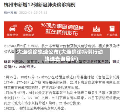 大连确诊轨迹公布(大连确诊病例行动轨迹查询最新)-第1张图片