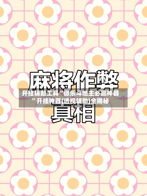 开挂辅助工具“微乐斗地主必赢神器	”开挂神器{透视辅助}全揭秘-第1张图片