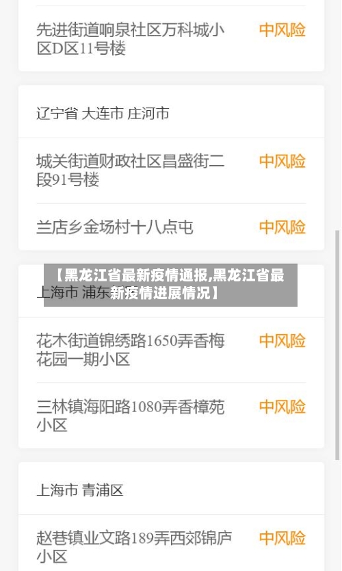 【黑龙江省最新疫情通报,黑龙江省最新疫情进展情况】-第1张图片