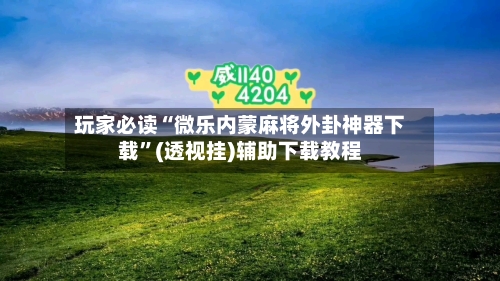 玩家必读“微乐内蒙麻将外卦神器下载”(透视挂)辅助下载教程-第2张图片