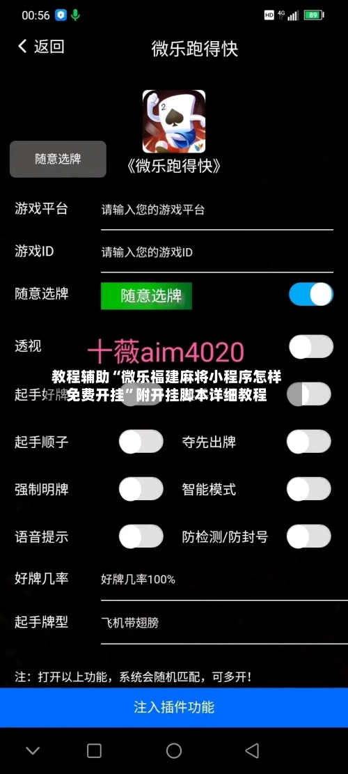 教程辅助“微乐福建麻将小程序怎样免费开挂”附开挂脚本详细教程-第3张图片