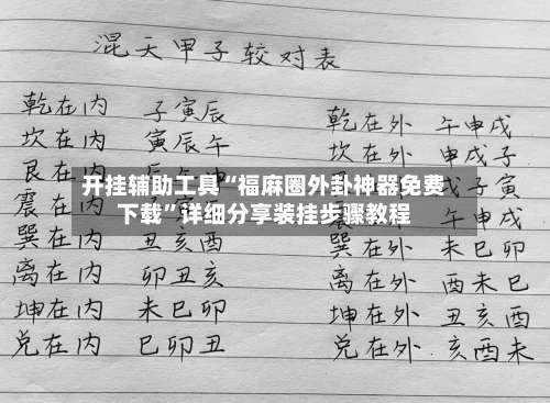 开挂辅助工具“福麻圈外卦神器免费下载	”详细分享装挂步骤教程-第2张图片