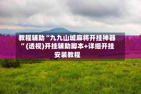 教程辅助“九九山城麻将开挂神器”(透视)开挂辅助脚本+详细开挂安装教程-第2张图片