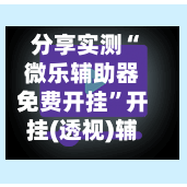 分享实测“微乐辅助器免费开挂”开挂(透视)辅助神器-第2张图片