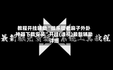 教程开挂辅助“微乐捉老麻子外卦神器下载安装”开挂(透视)最新辅助详细-第3张图片