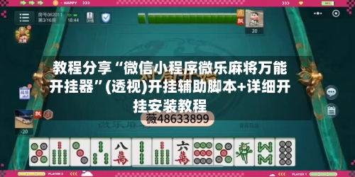 教程分享“微信小程序微乐麻将万能开挂器”(透视)开挂辅助脚本+详细开挂安装教程-第3张图片