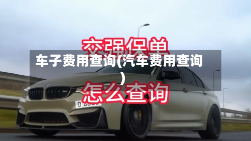 车子费用查询(汽车费用查询)-第2张图片