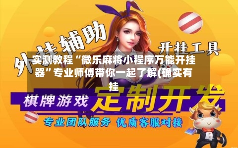 实测教程“微乐麻将小程序万能开挂器”专业师傅带你一起了解(确实有挂-第3张图片