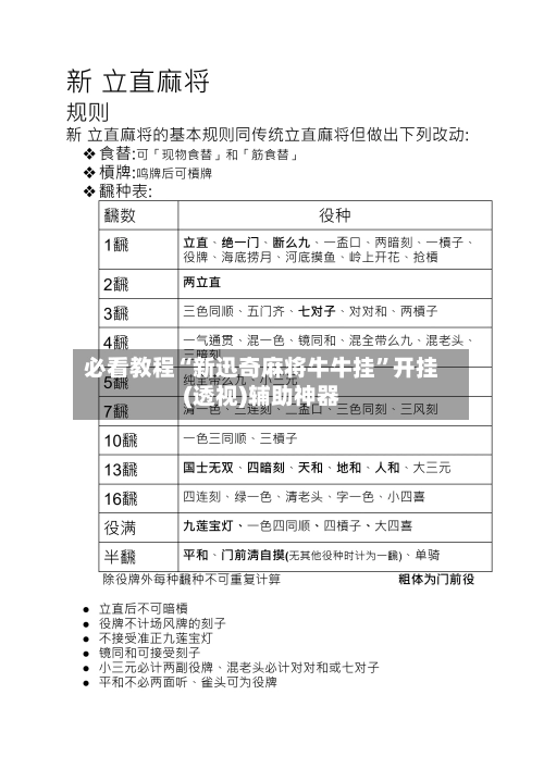 必看教程“新迅奇麻将牛牛挂”开挂(透视)辅助神器-第1张图片