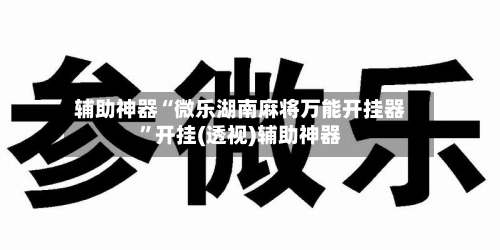 辅助神器“微乐湖南麻将万能开挂器”开挂(透视)辅助神器-第2张图片
