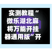 实测教程“微乐湖北麻将万能开挂器通用版”开挂辅助脚本+详细开挂安装教程-第2张图片