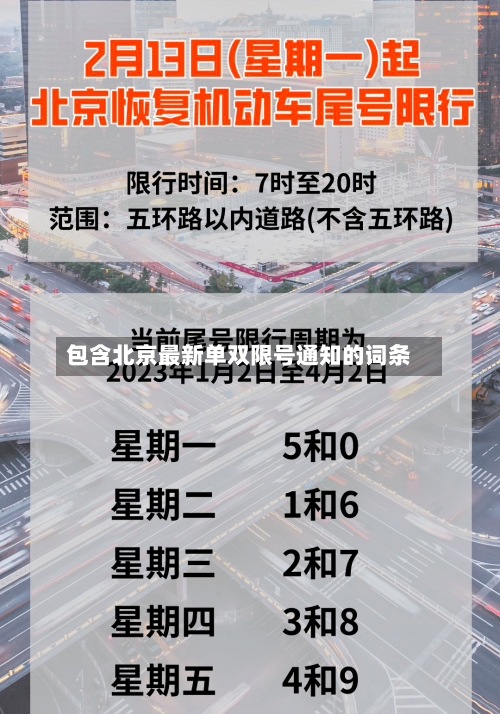 包含北京最新单双限号通知的词条-第1张图片