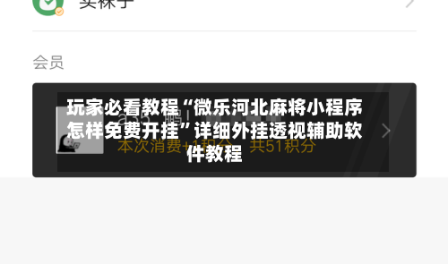 玩家必看教程“微乐河北麻将小程序怎样免费开挂”详细外挂透视辅助软件教程-第1张图片