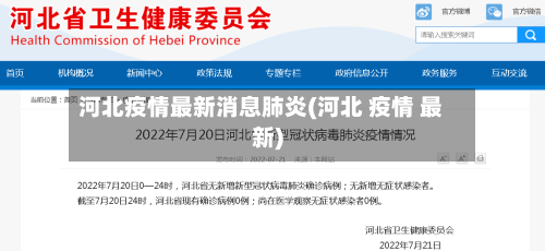 河北疫情最新消息肺炎(河北 疫情 最新)-第1张图片