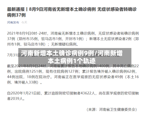 河南新增本土确诊病例9例/河南新增本土病例1个轨迹-第1张图片