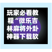 玩家必看教程“微乐吉林麻将外卦神器下载软件	”开挂神器{透视辅助}全揭秘-第2张图片