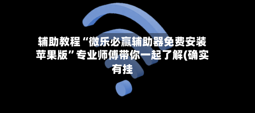 辅助教程“微乐必赢辅助器免费安装苹果版	”专业师傅带你一起了解(确实有挂-第2张图片