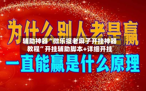 辅助神器“微乐捉老麻子开挂神器教程”开挂辅助脚本+详细开挂-第2张图片