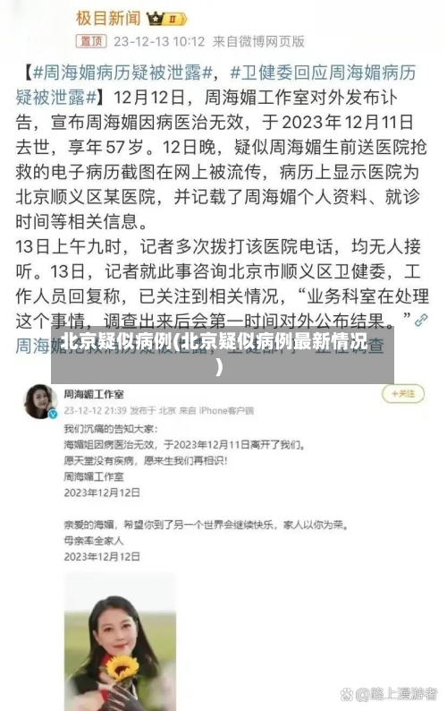 北京疑似病例(北京疑似病例最新情况)-第1张图片