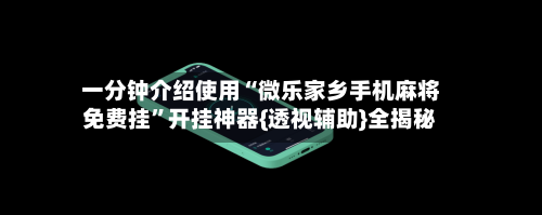 一分钟介绍使用“微乐家乡手机麻将免费挂	”开挂神器{透视辅助}全揭秘-第2张图片