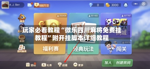 玩家必看教程“微乐四川麻将免费挂教程	”附开挂脚本详细教程-第2张图片