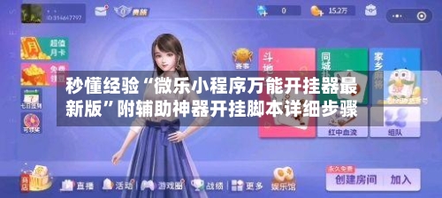 秒懂经验“微乐小程序万能开挂器最新版”附辅助神器开挂脚本详细步骤-第3张图片