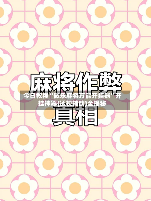 今日教程“微乐麻将万能开挂器	”开挂神器{透视辅助}全揭秘-第2张图片