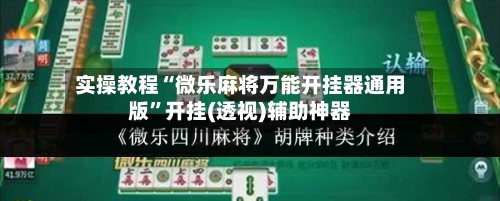 实操教程“微乐麻将万能开挂器通用版	”开挂(透视)辅助神器-第2张图片