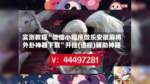 实测教程“微信小程序微乐安徽麻将外卦神器下载”开挂(透视)辅助神器-第3张图片