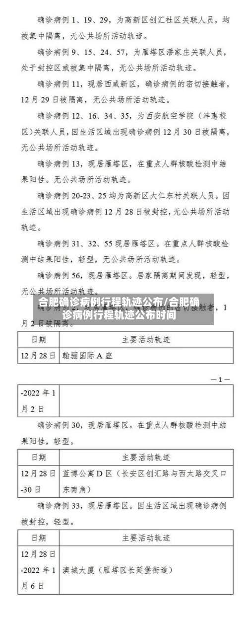 合肥确诊病例行程轨迹公布/合肥确诊病例行程轨迹公布时间-第2张图片