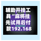 辅助开挂工具“麻将挂先试用后付款192.168.0.1”开挂(透视)最新辅助详细-第2张图片