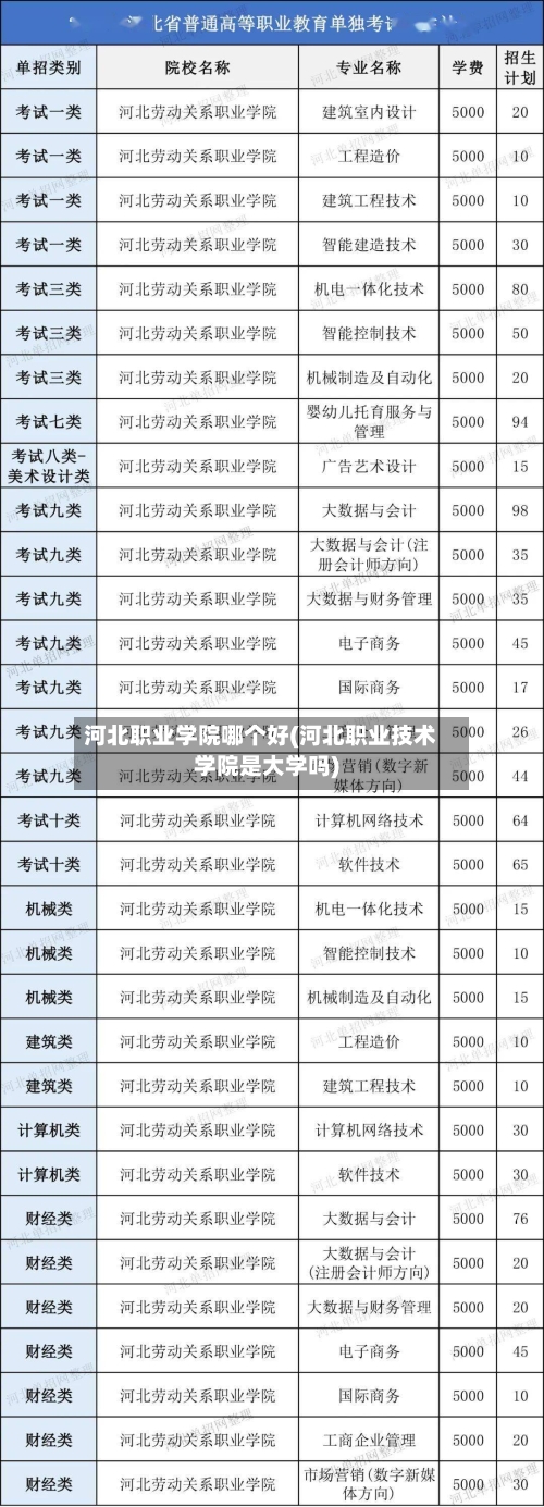 河北职业学院哪个好(河北职业技术学院是大学吗)-第3张图片