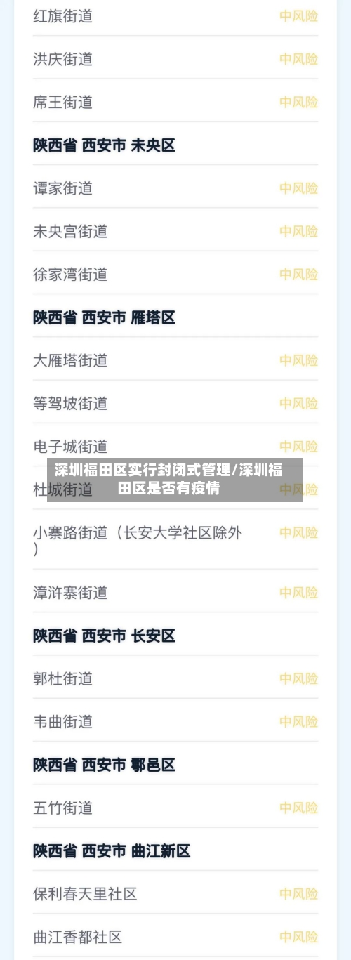 深圳福田区实行封闭式管理/深圳福田区是否有疫情-第3张图片