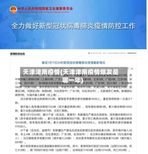 天津津南疫情(天津津南疫情爆发是哪一年)-第2张图片