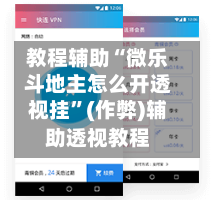 教程辅助“微乐斗地主怎么开透视挂”(作弊)辅助透视教程-第2张图片