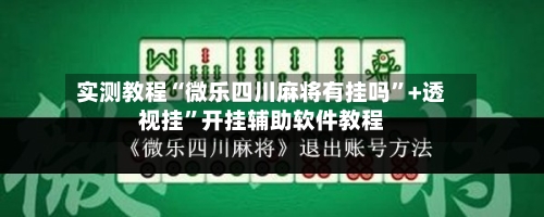 实测教程“微乐四川麻将有挂吗	”+透视挂”开挂辅助软件教程-第2张图片