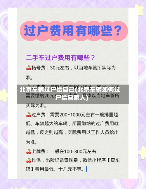 北京车辆过户给自己(北京车辆如何过户给自家人)-第1张图片