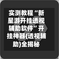实测教程“新星游开挂透视辅助软件	”开挂神器{透视辅助}全揭秘-第2张图片