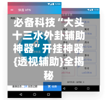 必备科技“大头十三水外卦辅助神器”开挂神器{透视辅助}全揭秘-第3张图片